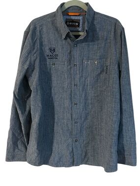 Orvis Active Fit Magee Homestead Button-Front Shirt m